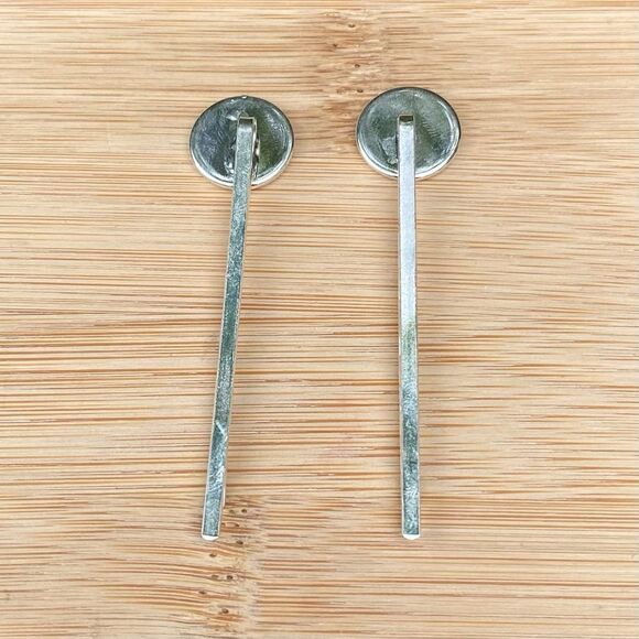 Upcycled/Repurposed Gucci Blue Monogram Bobby Pins/Hairclips. Designer Luxury - Picture 7 of 7